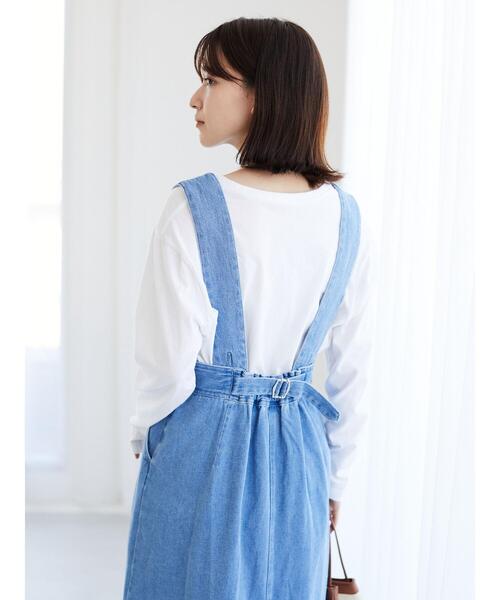 Sugar spoon（シュガースプーン）の「・SUGAR SPOON Vアキデニムジャンスカ＊（ジャンパースカート・レディース・ブラック/インディゴブルー/ライトインディゴブルー・FREE）」の16枚目の写真