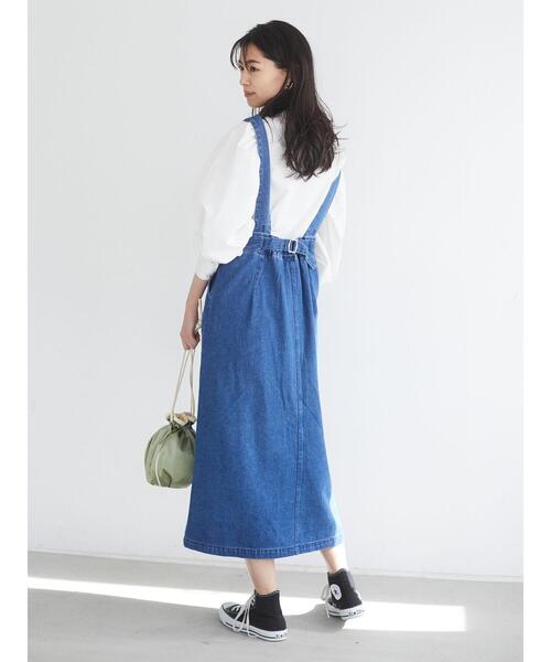 Sugar spoon（シュガースプーン）の「・SUGAR SPOON Vアキデニムジャンスカ＊（ジャンパースカート・レディース・ブラック/インディゴブルー/ライトインディゴブルー・FREE）」の17枚目の写真