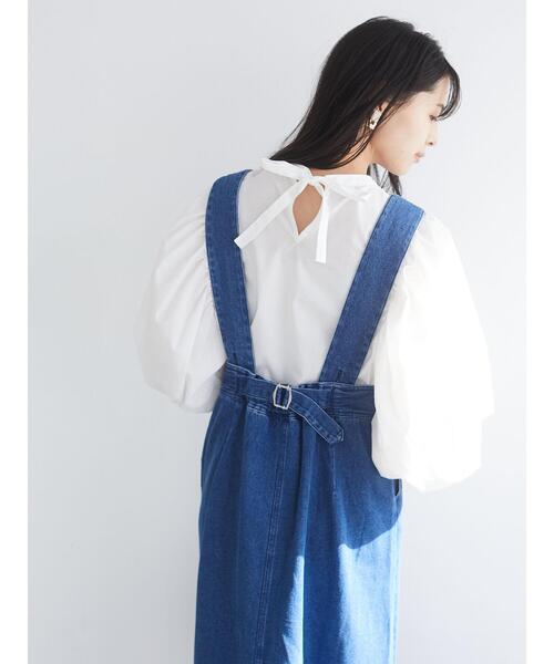 Sugar spoon（シュガースプーン）の「・SUGAR SPOON Vアキデニムジャンスカ＊（ジャンパースカート・レディース・ブラック/インディゴブルー/ライトインディゴブルー・FREE）」の19枚目の写真