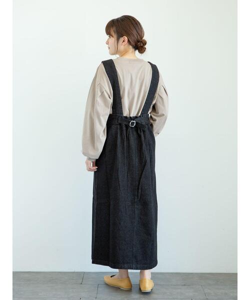 Sugar spoon（シュガースプーン）の「・SUGAR SPOON Vアキデニムジャンスカ＊（ジャンパースカート・レディース・ブラック/インディゴブルー/ライトインディゴブルー・FREE）」の8枚目の写真