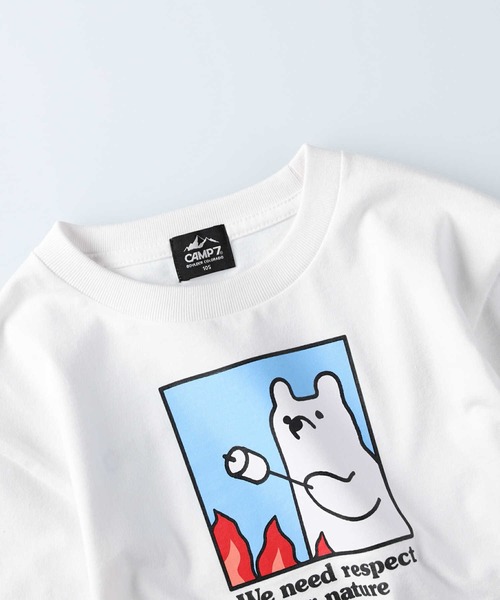 セール】【CAMP7】クマプリントTシャツ（Tシャツ/カットソー