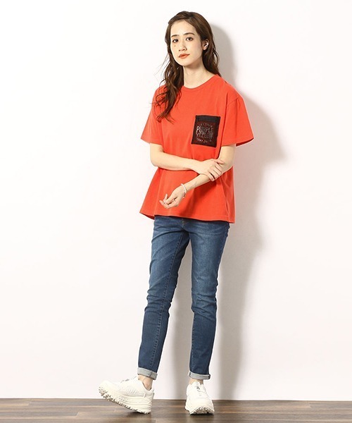 Purple&Yellow（パープルアンドイエロー）の「メッシュポケット　半袖Tシャツ（Tシャツ/カットソー・メンズ・カーキ/ホワイト/ブラック/オレンジ・SMALL/LARGE/MEDIUM/X-LARGE/X-SMALL）」の11枚目の写真