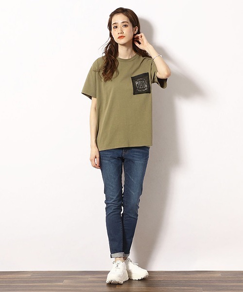 Purple&Yellow（パープルアンドイエロー）の「メッシュポケット　半袖Tシャツ（Tシャツ/カットソー・メンズ・カーキ/ホワイト/ブラック/オレンジ・SMALL/LARGE/MEDIUM/X-LARGE/X-SMALL）」の13枚目の写真