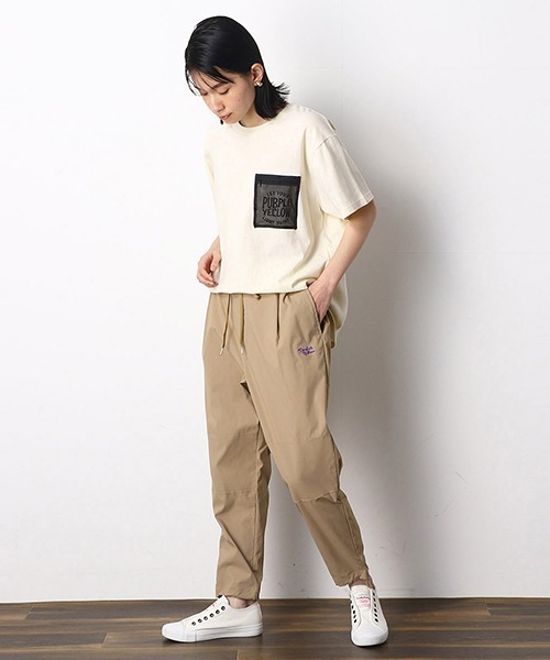 Purple&Yellow（パープルアンドイエロー）の「メッシュポケット　半袖Tシャツ（Tシャツ/カットソー・メンズ・カーキ/ホワイト/ブラック/オレンジ・SMALL/LARGE/MEDIUM/X-LARGE/X-SMALL）」の7枚目の写真