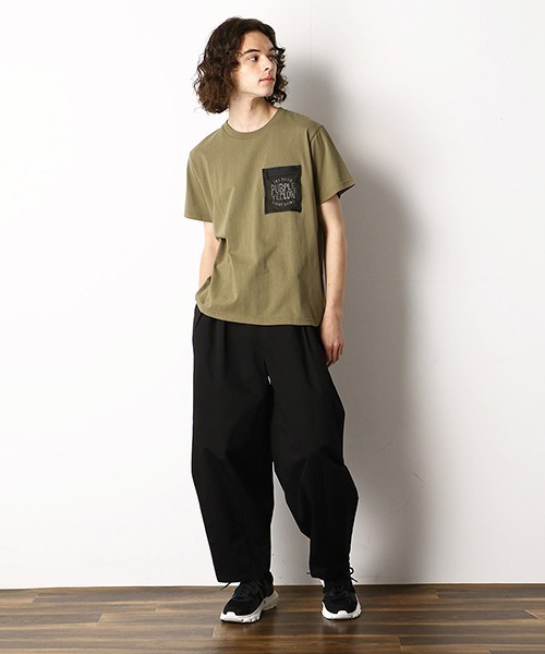 Purple&Yellow（パープルアンドイエロー）の「メッシュポケット　半袖Tシャツ（Tシャツ/カットソー・メンズ・カーキ/ホワイト/ブラック/オレンジ・SMALL/LARGE/MEDIUM/X-LARGE/X-SMALL）」の12枚目の写真