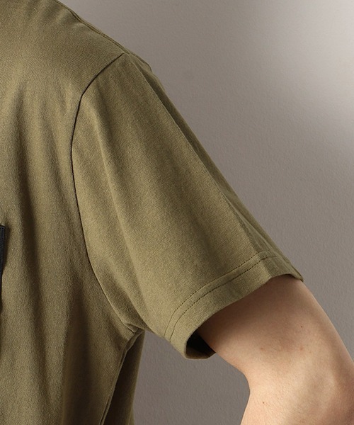 Purple&Yellow（パープルアンドイエロー）の「メッシュポケット　半袖Tシャツ（Tシャツ/カットソー・メンズ・カーキ/ホワイト/ブラック/オレンジ・SMALL/LARGE/MEDIUM/X-LARGE/X-SMALL）」の20枚目の写真