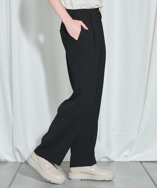 UNITED TOKYO（ユナイテッドトウキョウ）の「クレープワイドスラックス（スラックス・メンズ・ブラック/ブラウン・2/1/3）」の9枚目の写真
