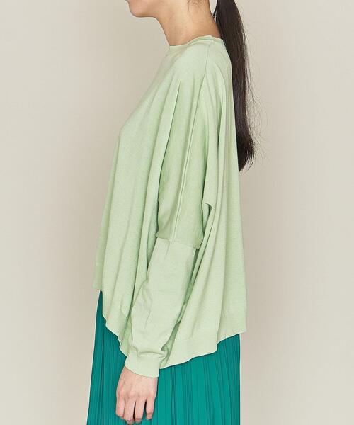 ASTRAET(アストラット)の「<ASTRAET(アストラット)>14G クルーネック ワイド ニットプルオーバー◆(ニット/セーター・レディース・ホワイト/ブラック/ライム/モカ・FREE)」の6枚目の写真