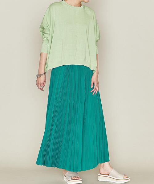 ASTRAET(アストラット)の「<ASTRAET(アストラット)>14G クルーネック ワイド ニットプルオーバー◆(ニット/セーター・レディース・ホワイト/ブラック/ライム/モカ・FREE)」の9枚目の写真