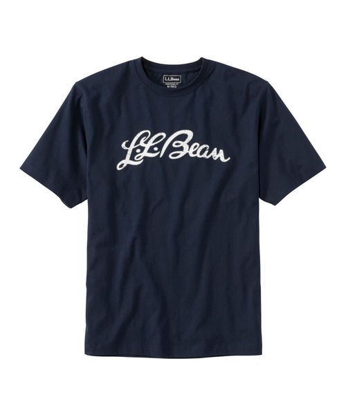 L.L.Bean(エルエルビーン)の「ケアフリー・アンシュリンカブル・ティ、半袖 エル・エル・ビーン・ロゴ ジャパン・フィット(Tシャツ/カットソー・メンズ・ネイビー/ブルーグリーン/ネイビー系/レッド/オレンジ/ヘザーグレー/ブルー・SMALL/MEDIUM/LARGE/X-LARGE/XX-LARGE)」の3枚目の写真