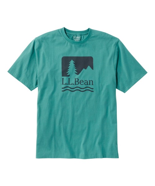 L.L.Bean(エルエルビーン)の「ケアフリー・アンシュリンカブル・ティ、半袖 エル・エル・ビーン・ロゴ ジャパン・フィット(Tシャツ/カットソー・メンズ・ネイビー/ブルーグリーン/ネイビー系/レッド/オレンジ/ヘザーグレー/ブルー・SMALL/MEDIUM/LARGE/X-LARGE/XX-LARGE)」の5枚目の写真