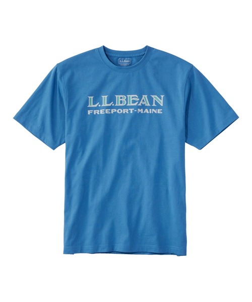 L.L.Bean(エルエルビーン)の「ケアフリー・アンシュリンカブル・ティ、半袖 エル・エル・ビーン・ロゴ ジャパン・フィット(Tシャツ/カットソー・メンズ・ネイビー/ブルーグリーン/ネイビー系/レッド/オレンジ/ヘザーグレー/ブルー・SMALL/MEDIUM/LARGE/X-LARGE/XX-LARGE)」の4枚目の写真