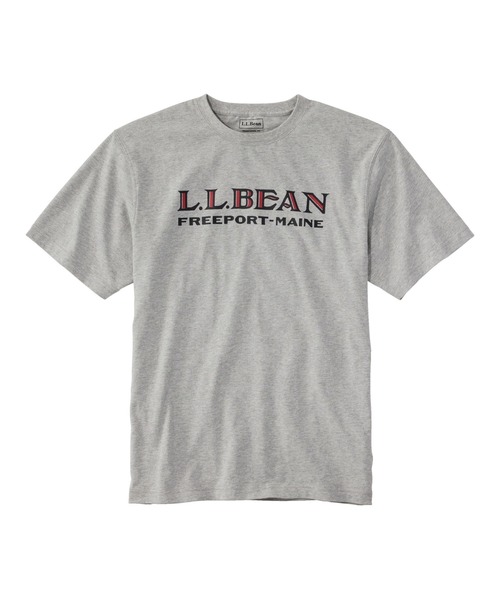 L.L.Bean(エルエルビーン)の「ケアフリー・アンシュリンカブル・ティ、半袖 エル・エル・ビーン・ロゴ ジャパン・フィット(Tシャツ/カットソー・メンズ・ネイビー/ブルーグリーン/ネイビー系/レッド/オレンジ/ヘザーグレー/ブルー・SMALL/MEDIUM/LARGE/X-LARGE/XX-LARGE)」の2枚目の写真