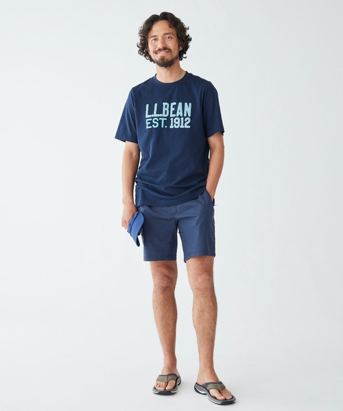 L.L.Bean(エルエルビーン)の「ケアフリー・アンシュリンカブル・ティ、半袖 エル・エル・ビーン・ロゴ ジャパン・フィット(Tシャツ/カットソー・メンズ・ネイビー/ブルーグリーン/ネイビー系/レッド/オレンジ/ヘザーグレー/ブルー・SMALL/MEDIUM/LARGE/X-LARGE/XX-LARGE)」の13枚目の写真