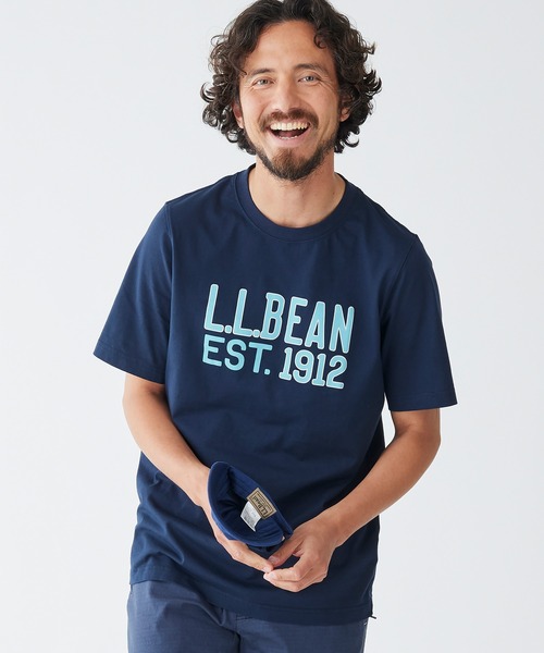 L.L.Bean(エルエルビーン)の「ケアフリー・アンシュリンカブル・ティ、半袖 エル・エル・ビーン・ロゴ ジャパン・フィット(Tシャツ/カットソー・メンズ・ネイビー/ブルーグリーン/ネイビー系/レッド/オレンジ/ヘザーグレー/ブルー・SMALL/MEDIUM/LARGE/X-LARGE/XX-LARGE)」の19枚目の写真