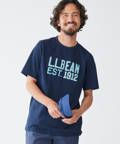 L.L.Bean(エルエルビーン)の「ケアフリー・アンシュリンカブル・ティ、半袖 エル・エル・ビーン・ロゴ ジャパン・フィット(Tシャツ/カットソー・メンズ・ネイビー/ブルーグリーン/ネイビー系/レッド/オレンジ/ヘザーグレー/ブルー・SMALL/MEDIUM/LARGE/X-LARGE/XX-LARGE)」の18枚目の写真