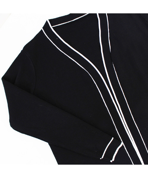 MODE ROBE(モードローブ)の「配色ワンピース&カーディガンセット(ワンピース・レディース・ホワイト/ブラック・FREE)」の5枚目の写真