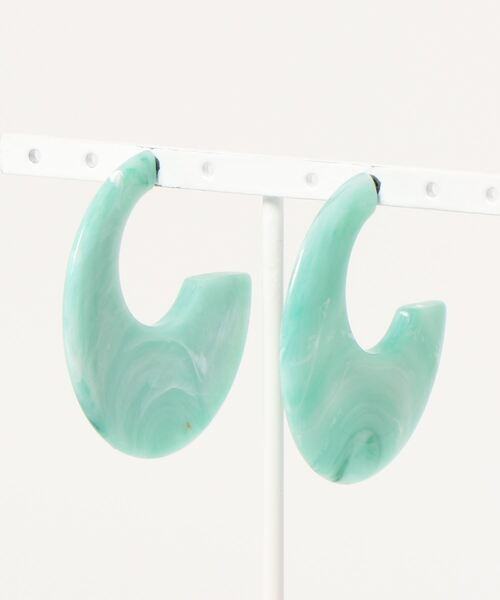 REDYAZEL(レディアゼル)の「マーブルピアス(イヤリング・レディース・ブルー/ブラウン/パープル・FREE)」の2枚目の写真