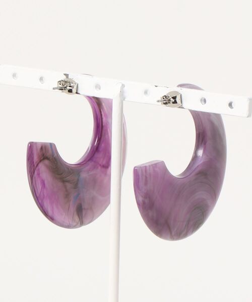 REDYAZEL(レディアゼル)の「マーブルピアス(イヤリング・レディース・ブルー/ブラウン/パープル・FREE)」の5枚目の写真