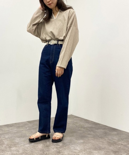 apres jour mignon(アプレジュールミニョン)の「楊柳カットキーネックトップス 【ZOZOTOWN限定アイテム】(Tシャツ/カットソー・レディース・アイボリー/カーキ/グレイッシュベージュ・X-LARGE/フリー)」の11枚目の写真
