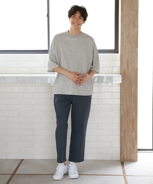 LAKOLE（ラコレ）の「ミニ裏毛ドルマンBIG-Tシャツ / 937737（Tシャツ/カットソー・メンズ・グレー/ホワイト/グリーン/ブラック・MEDIUM/LARGE）」の6枚目の写真