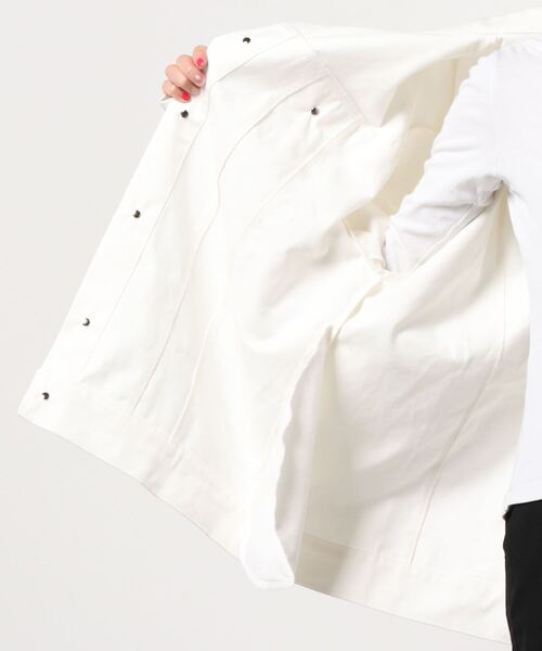 Figments（フィグメンツ）の「ツイルオーバージャケット（その他アウター・レディース・ホワイト/ブラック/ブルー・SMALL/MEDIUM）」の5枚目の写真