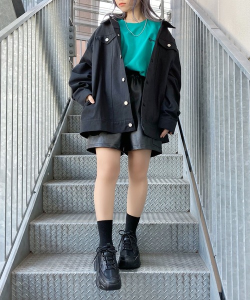 Figments（フィグメンツ）の「ツイルオーバージャケット（その他アウター・レディース・ホワイト/ブラック/ブルー・SMALL/MEDIUM）」の10枚目の写真