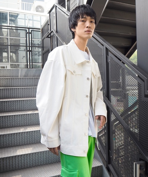 Figments（フィグメンツ）の「ツイルオーバージャケット（その他アウター・レディース・ホワイト/ブラック/ブルー・SMALL/MEDIUM）」の12枚目の写真