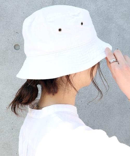 newhattan（ニューハッタン）の「newhattan/コットンバケットハット（ハット・メンズ・ブラック系その他/インディゴブルー/ブラック/カーキ/オフホワイト/ライトブルー/ホワイト/デザートカモ/カモフラージュ/ネイビー/ダークグリーン/バーガンディー・FREE/SMALL）」の15枚目の写真