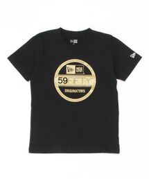 NEW ERA（ニューエラ）の「【NEW　ERA/ニューエラ】59FIFTYサークルロゴ キッズ半袖Ｔシャツ【140ｃｍ-160ｃｍ】/ ブラック（Tシャツ/カットソー・キッズ）」