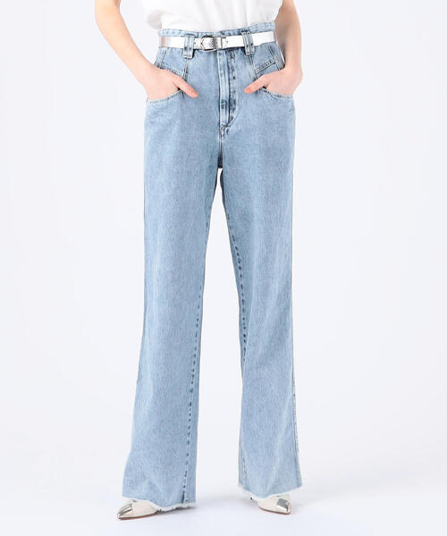 ISABEL MARANT DILESQUI コットンウォッシュドデニム ワイドパンツ