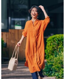 SHOO・LA・RUE | 【S-3L】綿シフォンピンタックワンピース(ワンピース)