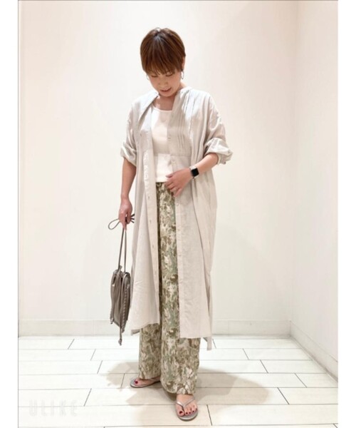 SHOO・LA・RUE（シューラルー）の「◆【S-3L】綿シフォンピンタックワンピース（ワンピース・レディース・ライトブルー/ブラック/ナチュラル/ライトオレンジ系・01/02/03/04/05）」の21枚目の写真