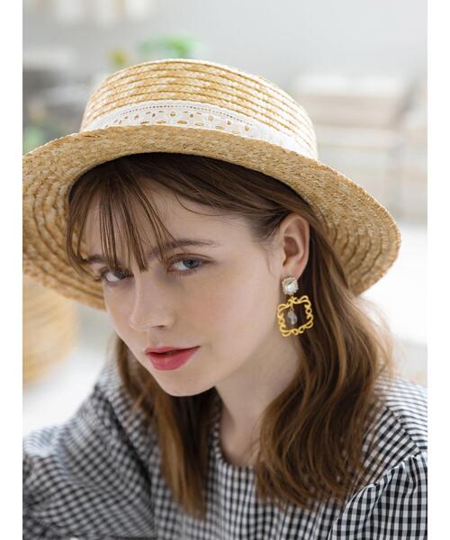 Honey Salon（ハニーサロン）の「スクエアビジューアシメピアス（ピアス（両耳用）・レディース・ライトブルー/クリア・FREE）」の13枚目の写真