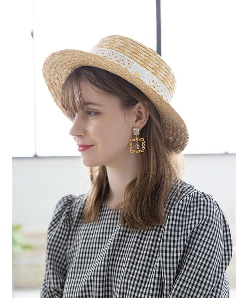 Honey Salon（ハニーサロン）の「スクエアビジューアシメピアス（ピアス（両耳用）・レディース・ライトブルー/クリア・FREE）」の9枚目の写真