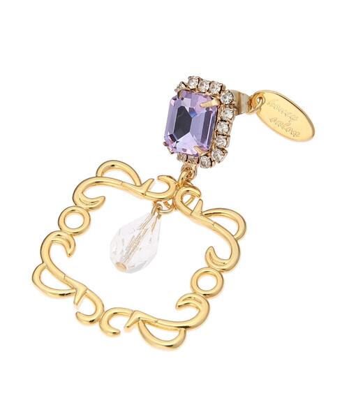 Honey Salon（ハニーサロン）の「スクエアビジューアシメピアス（ピアス（両耳用）・レディース・ライトブルー/クリア・FREE）」の6枚目の写真