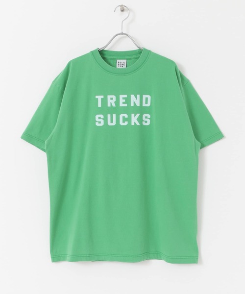 RICE NINE TEN（ライスナインテン）の「RICE NINE TEN　TREND SUCKS T-SHIRTS（Tシャツ/カットソー・メンズ・レッド/グリーン・1/2）」の3枚目の写真