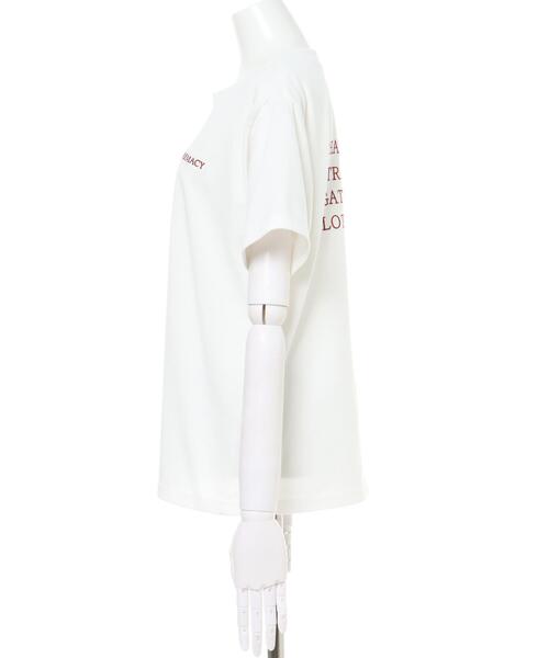 MLI'A（エムリア）の「Back4段刺繍ロゴTシャツ（Tシャツ/カットソー・レディース・ブルー/ホワイト×レッド/ホワイト×ブラック/スミクロ・M）」の10枚目の写真