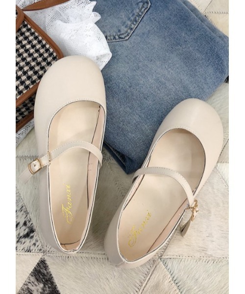 LAC-VERT（ラック・ヴェール）の「レトロストラップシューズ（パンプス・レディース・ブラック/ブラウン/アイボリー・S/M/L）」の4枚目の写真