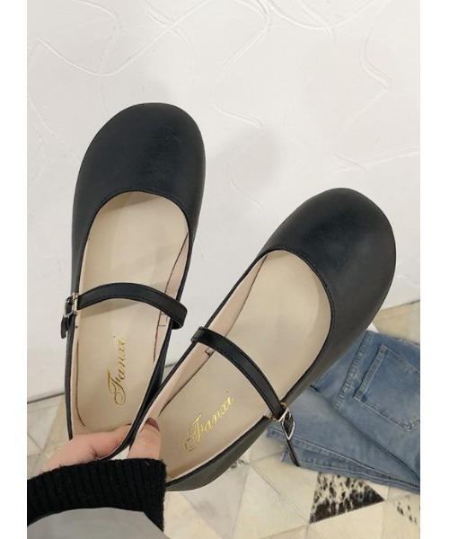 LAC-VERT（ラック・ヴェール）の「レトロストラップシューズ（パンプス・レディース・ブラック/ブラウン/アイボリー・S/M/L）」の6枚目の写真