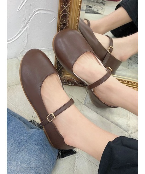 LAC-VERT（ラック・ヴェール）の「レトロストラップシューズ（パンプス・レディース・ブラック/ブラウン/アイボリー・S/M/L）」の7枚目の写真