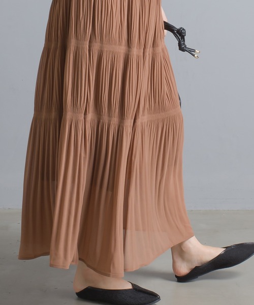 OMNES（オムネス）の「シフォンプリーツスカート（スカート・レディース・ブラック/ラベンダー/キャメル・FREE）」の19枚目の写真
