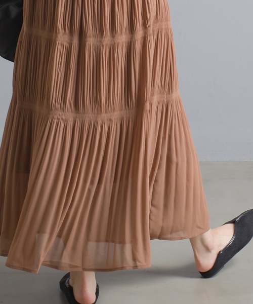 OMNES（オムネス）の「シフォンプリーツスカート（スカート・レディース・ブラック/ラベンダー/キャメル・FREE）」の20枚目の写真