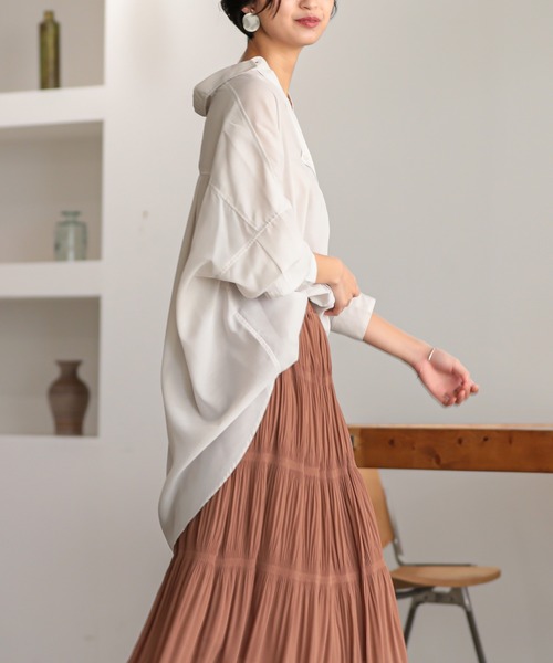 OMNES（オムネス）の「シフォンプリーツスカート（スカート・レディース・ブラック/ラベンダー/キャメル・FREE）」の22枚目の写真