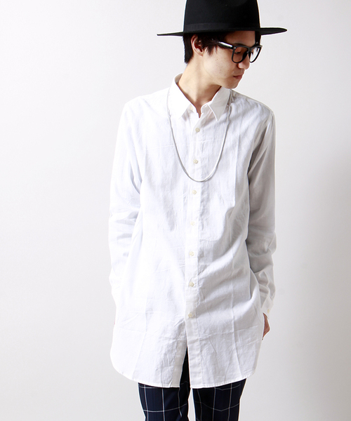 WEGO（ウィゴー）の「WEGO/ビエラロングシャツ（シャツ/ブラウス・メンズ・ホワイト/ブラック/ネイビー・LARGE/MEDIUM）」の2枚目の写真