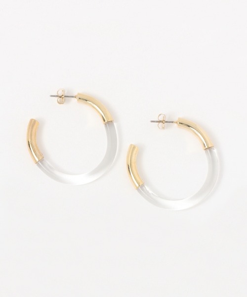 Heather(ヘザー)の「メタルドッキングピアス 943172(ピアス(両耳用)・レディース・シルバー/ゴールド・ONE SIZE)」の2枚目の写真