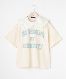 LOVETOXIC | 衿セットカレッジロゴプリント半袖Tシャツ(Tシャツ/カットソー)