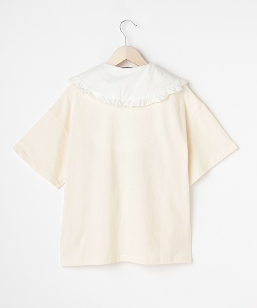 LOVETOXIC（ラブトキシック）の「衿セットカレッジロゴプリント半袖Tシャツ（Tシャツ/カットソー・キッズ・ネイビー/アイボリー/サックスブルー・M/SS/S/L）」の16枚目の写真