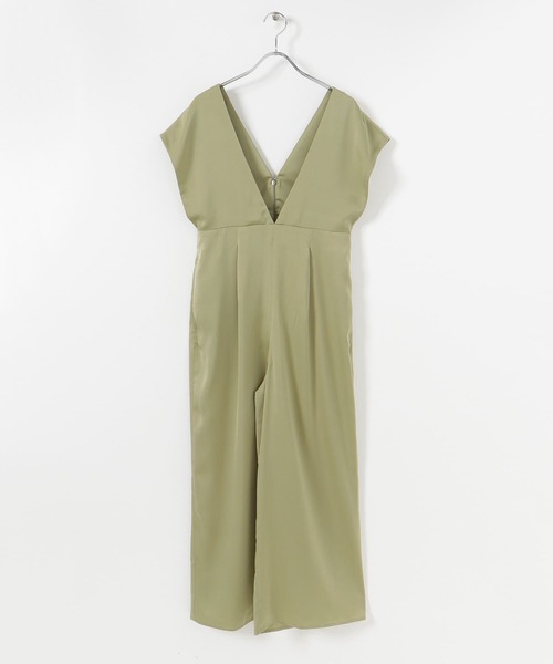SENSE OF PLACE by URBAN RESEARCH（センスオブプレイスバイアーバンリサーチ）の「Vネックオールインワン（つなぎ/オールインワン・レディース・ブラック/ベージュ/グリーン・MEDIUM/SMALL/LARGE）」の18枚目の写真