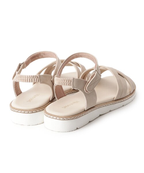 SHOO・LA・RUE(シューラルー)の「◆ダブルクロスストラップサンダル(サンダル・レディース・ダークブラウン/ナチュラル/ベージュ・25/35/45)」の10枚目の写真